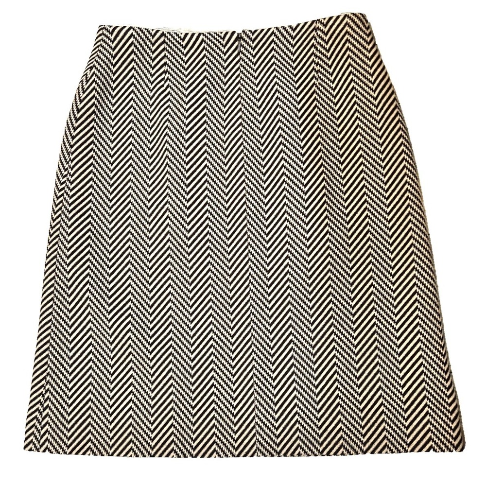 CELINE Paris Wool Skirt & Scarf Size 42 10 Herringbone Brown Made in France VGUC - Picture 4 of 15